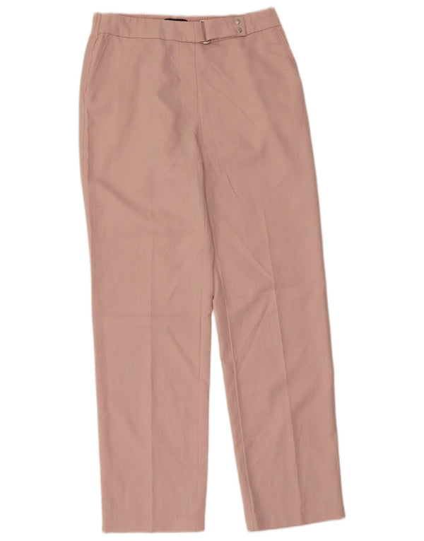 Marks & Spencer Pantalones Chinos Rectos para Mujer UK 10 Small W28 L28 Rosa