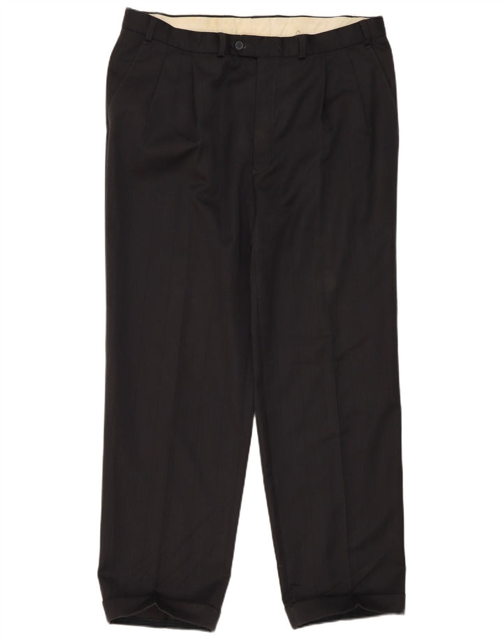 Marks & Spencer Pantalon de costume pour homme W38 L31 Noir Polyester