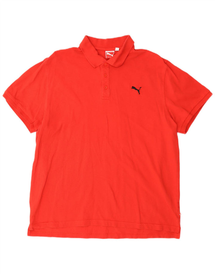Puma Mens Polo Shirt XL Red Cotton