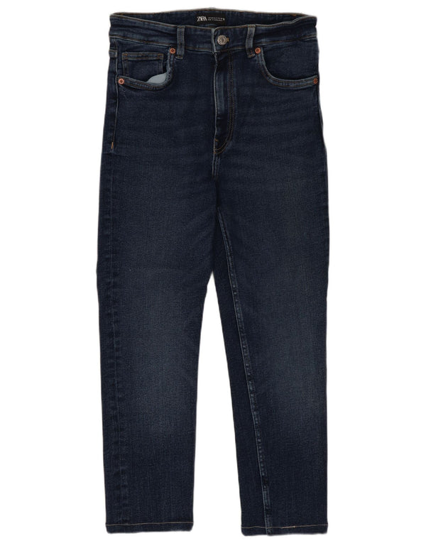 Zara Womens High Waist Skinny Capri Jeans EU 40 Medium W30 L23 Blue