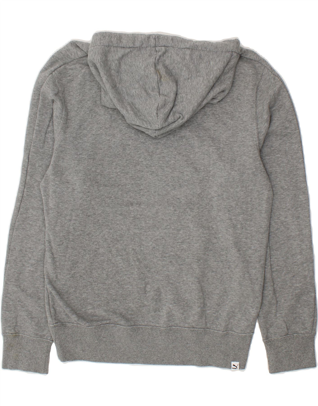 PUMA Womens Graphic Hoodie Jumper UK 14 Medium Grey Vintage Puma and Second-Hand Puma from Messina Hembry 