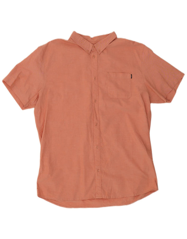O'Neill Camisa de manga corta para hombre, ajuste moderno, 2XL, algodón naranja