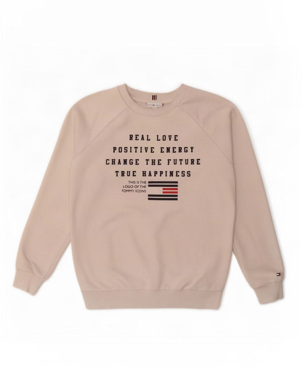 Tommy Hilfiger Herren Grafik-Sweatshirt-Pullover XS Off White
