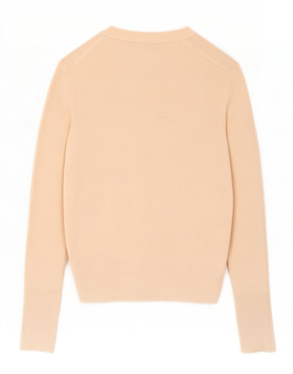 Maglione cardigan da donna Zara UK 12 Viscosa beige medio