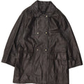 Vintage Womens Oversized Double Breasted Coat IT 42 Medium Black