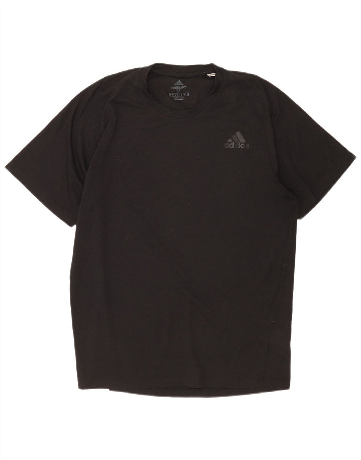 ADIDAS Mens Climalite T-Shirt Top Medium Black Polyester