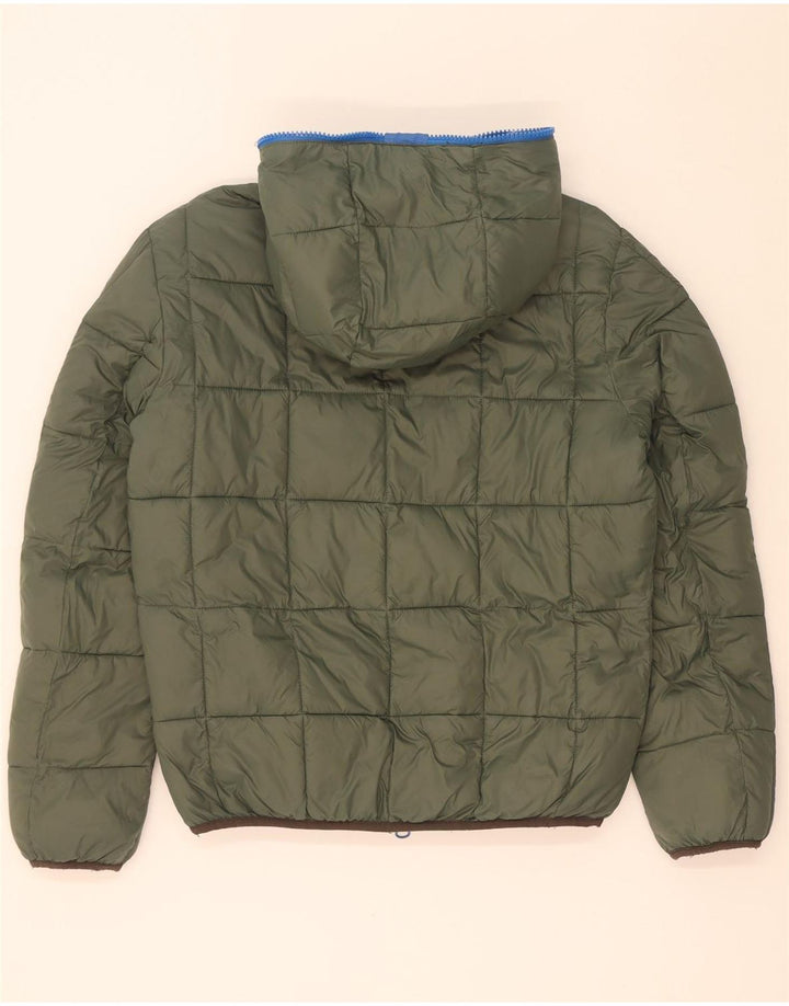 Invicta Herre Hætte Vendbar Polstret Jakke UK 40 Stor Brun Polyester