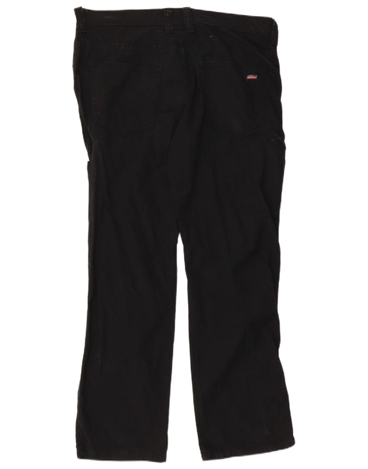 DICKIES Mens Bootcut Cargo Trousers W38 L29 Black Cotton