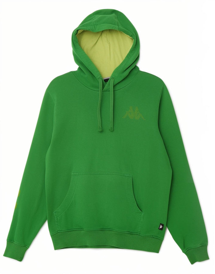 Kappa Mens Graphic Hoodie Jumper Medium Green Cotton