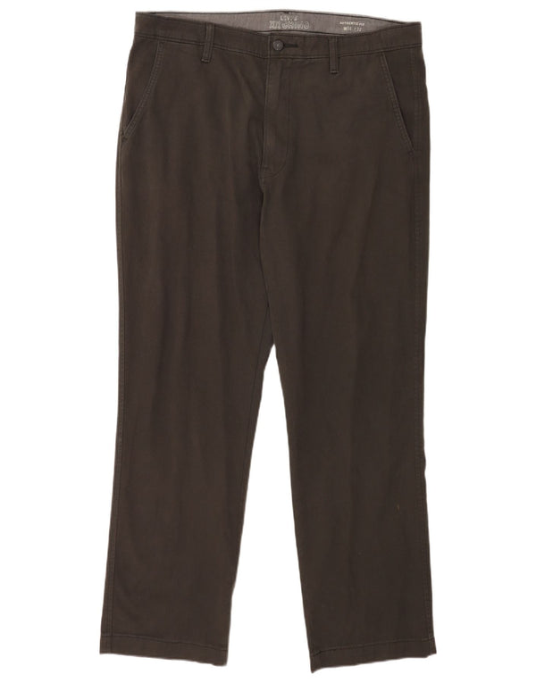 Pantaloni chino dritti da uomo Levi's W36 L32 in cotone grigio