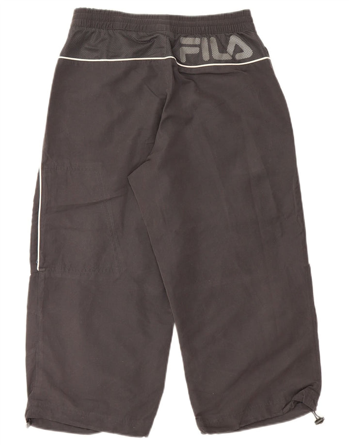 Fila Mens Graphic Capri Tracksuit Trousers Small  Grey Polyester