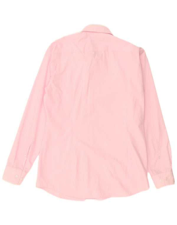 Hugo Boss Chemise slim fit pour homme Taille 42 16 1/2 Grand coton rose
