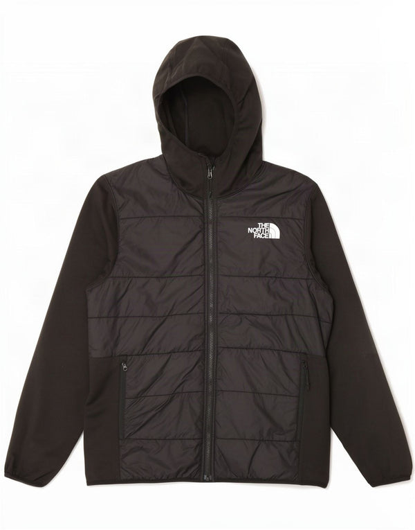 The North Face Mens Hooded Padded Tracksuit Top Jacket Large Black