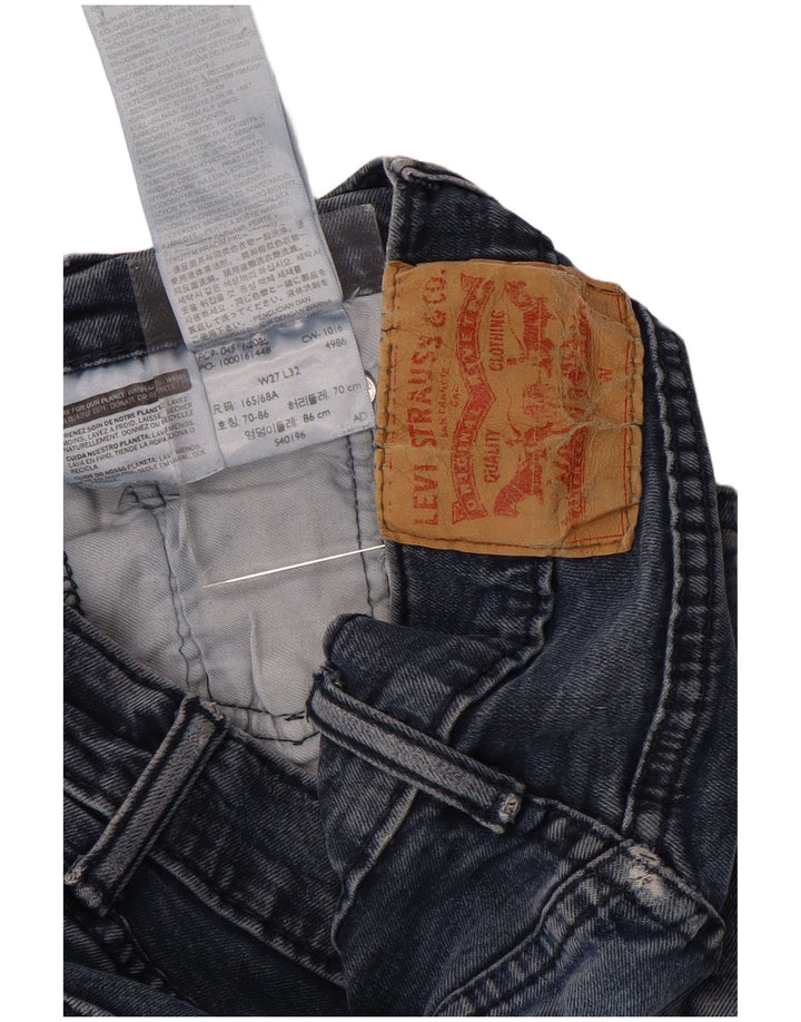 LEVI'S Womens Slim Jeans W27 L32 Blue Cotton
