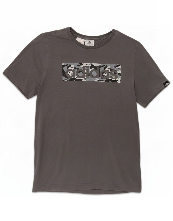 Camiseta Adidas Meninos Graphic 13-14 Anos Cinza Algodão