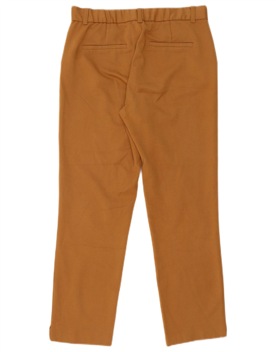 Zara Dame Slim Cropped Trousers Medium W28 L25 Brun Polyester