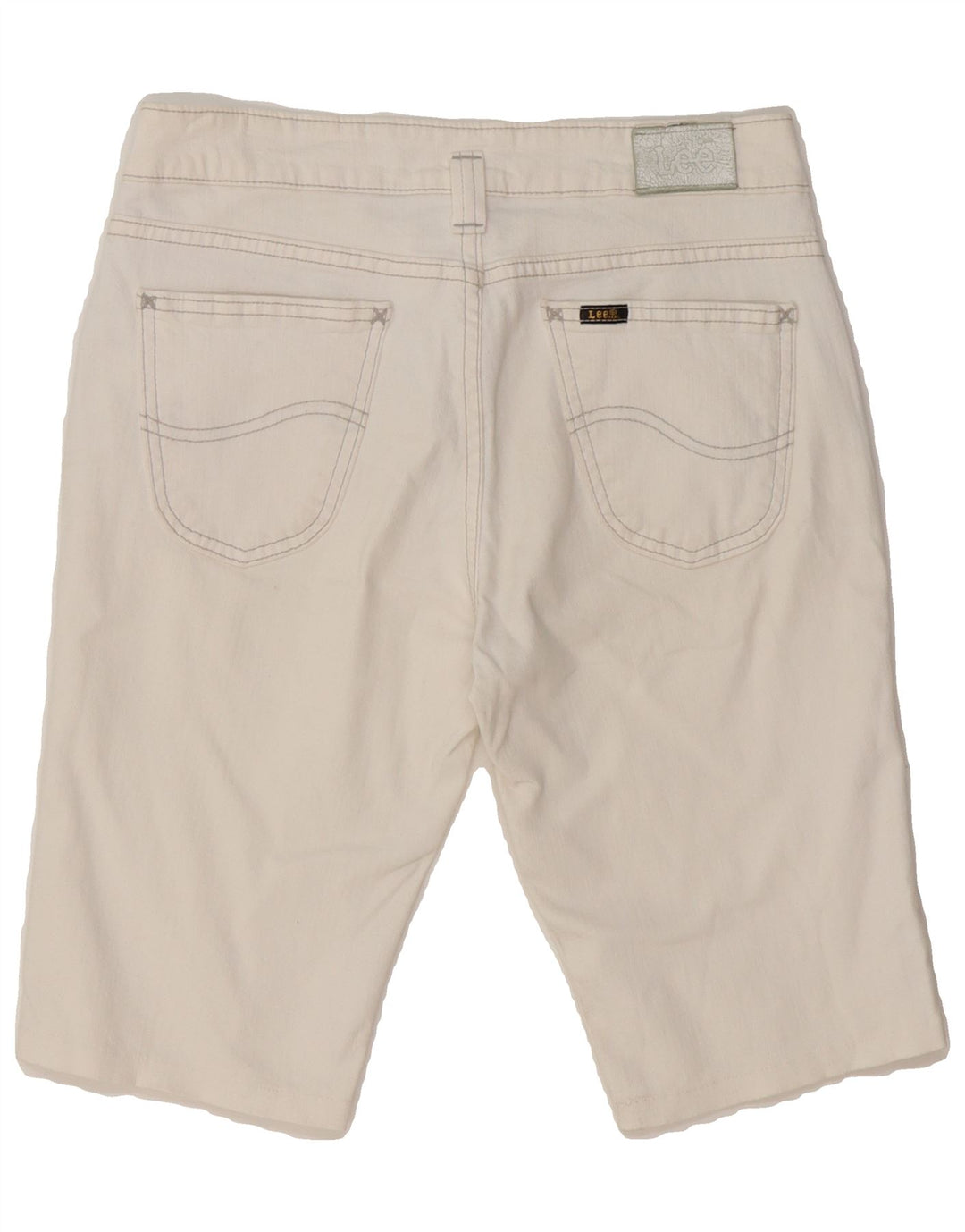 LEE Womens Denim Shorts W28 Medium White Vintage Lee and Second-Hand Lee from Messina Hembry 