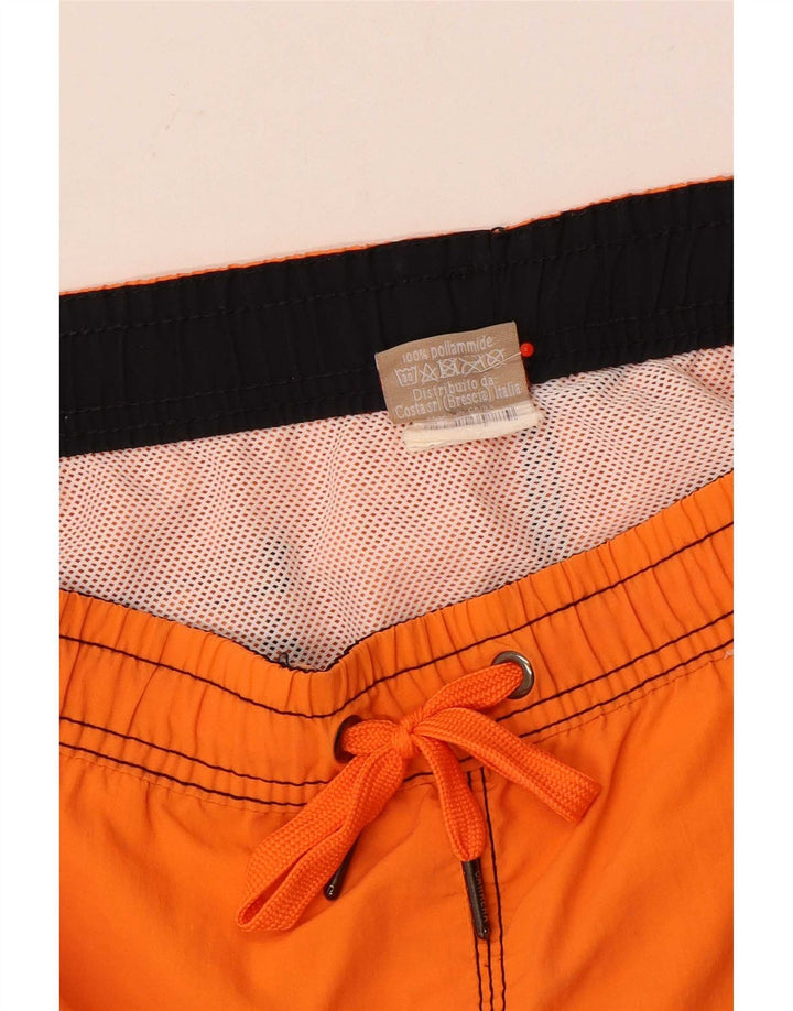 Carrera Mens Graphic Swimming Shorts Medium Orange Polyamide