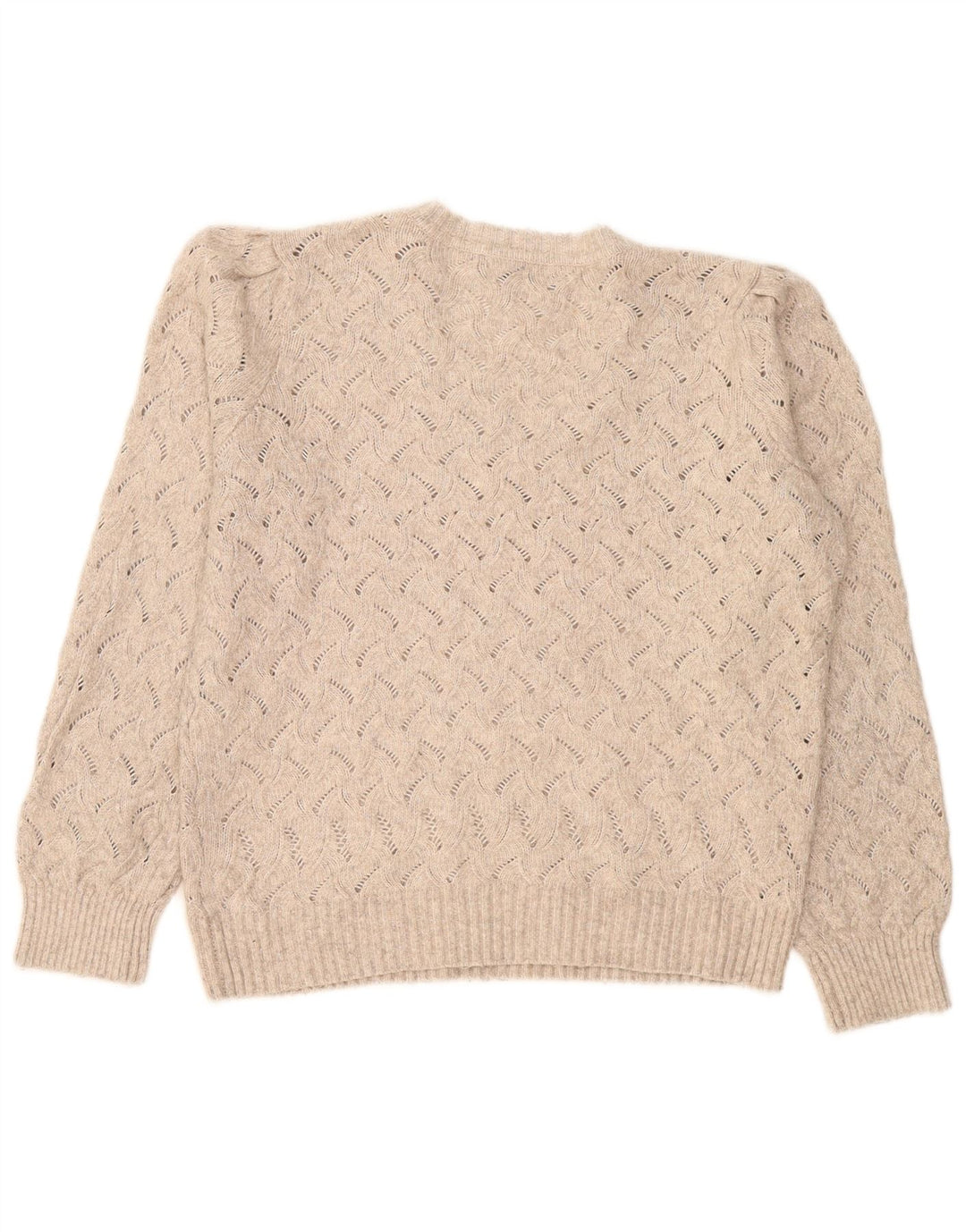 Marks & Spencer Dame Oversized V-hals sweater UK 14 Medium Beige