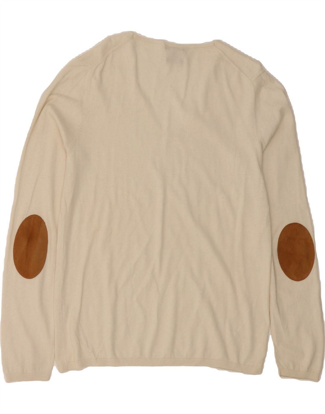 MASSIMO DUTTI Womens V-Neck Jumper Sweater UK 18 XL Off White Vintage Massimo Dutti and Second-Hand Massimo Dutti from Messina Hembry 