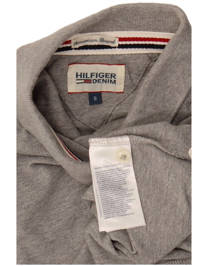 TOMMY HILFIGER Poloshirt til mænd, lille grå bomuld