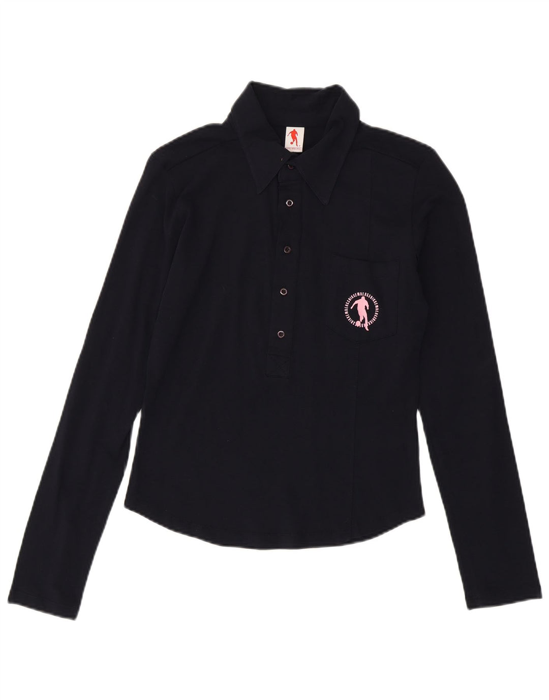 Camicia pullover da donna Bikkembergs UK 12 cotone blu navy medio