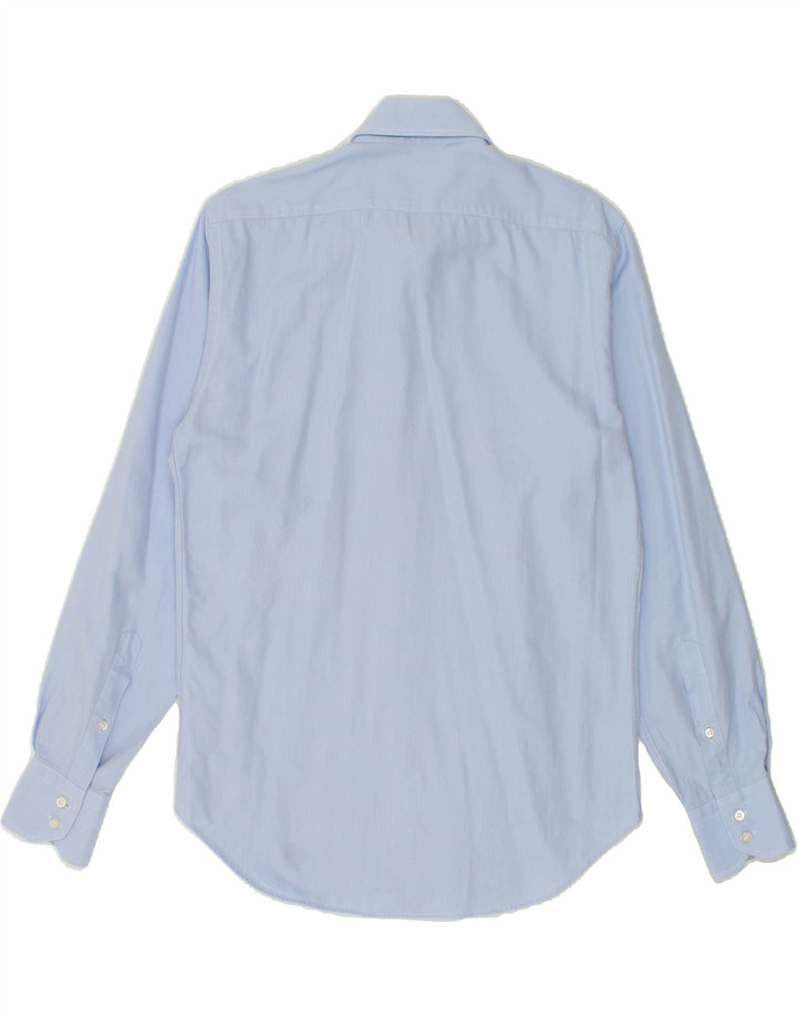 BROOKSFIELD Mens Slim Fit Shirt Size 39 Medium Blue Cotton Vintage Brooksfield and Second-Hand Brooksfield from Messina Hembry 