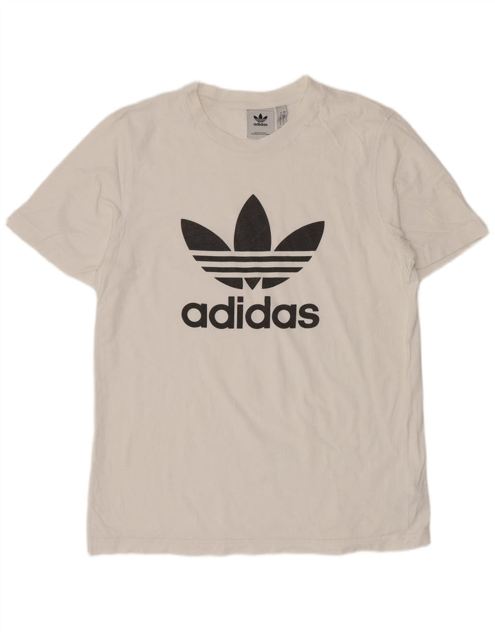 Adidas Mens Graphic T-Shirt Top Small White Cotton
