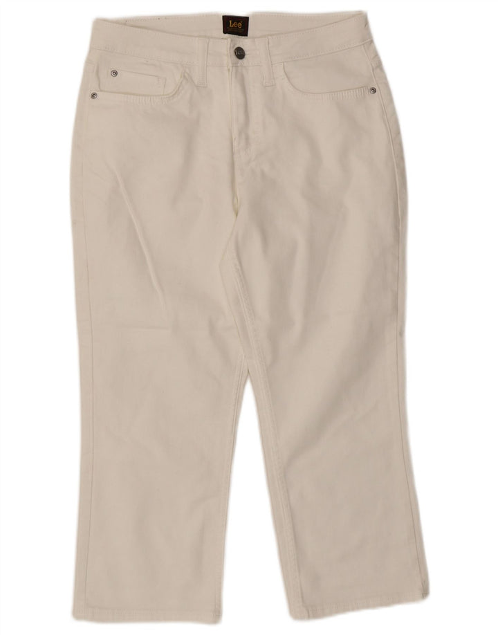 Lee Dame Capri Jeans US 8 Medium W30 L21 Hvid Bomuld