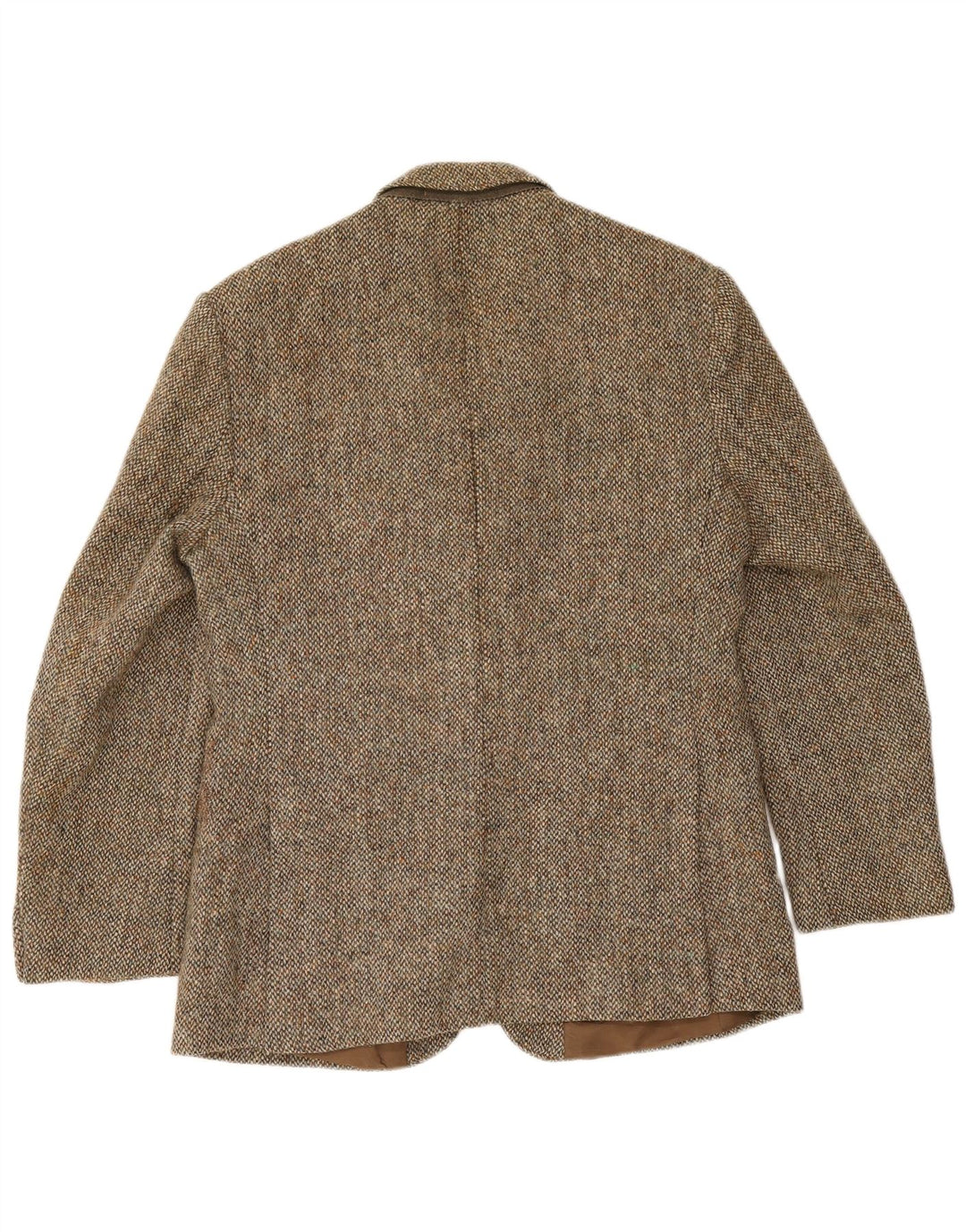 Harris Tweed Chaqueta tipo blazer de 2 botones para hombre Reino Unido 40 Lana de espiga marrón grande