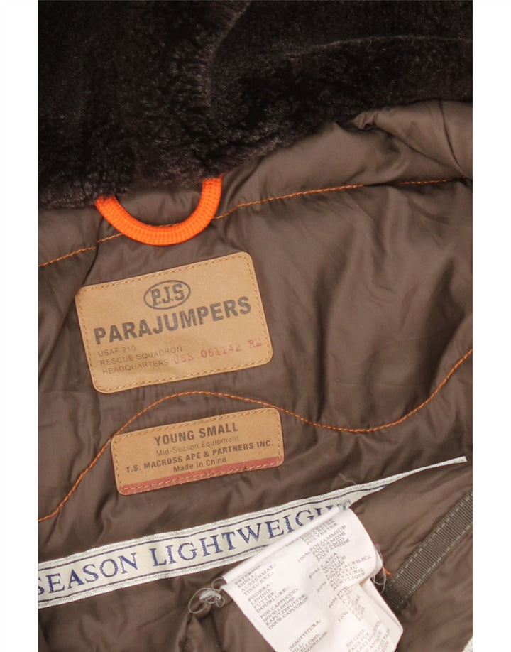 Parajumpers Wattierte Jacke mit Kapuze für Jungen, 11–12 Jahre, Größe S, Marineblau, Polyester