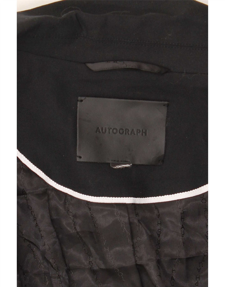 Marks & Spencer Womens Autograph 1 Button Blazer Jacket UK 18 XL Black