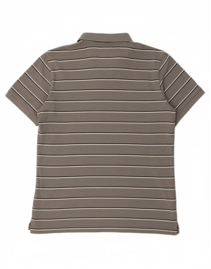 CARRERA Mens Polo Shirt XL Grey Striped Cotton Vintage Carrera and Second-Hand Carrera from Messina Hembry 