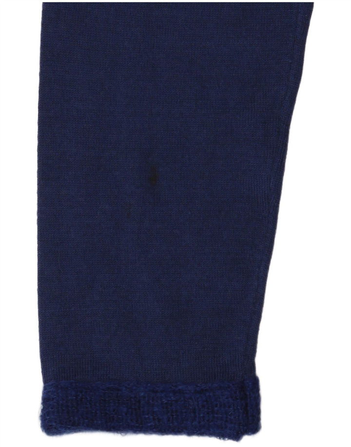 Guess Womens marciano Turtle Neck Jumper Sweater US 3 Small Navy Blue Wool