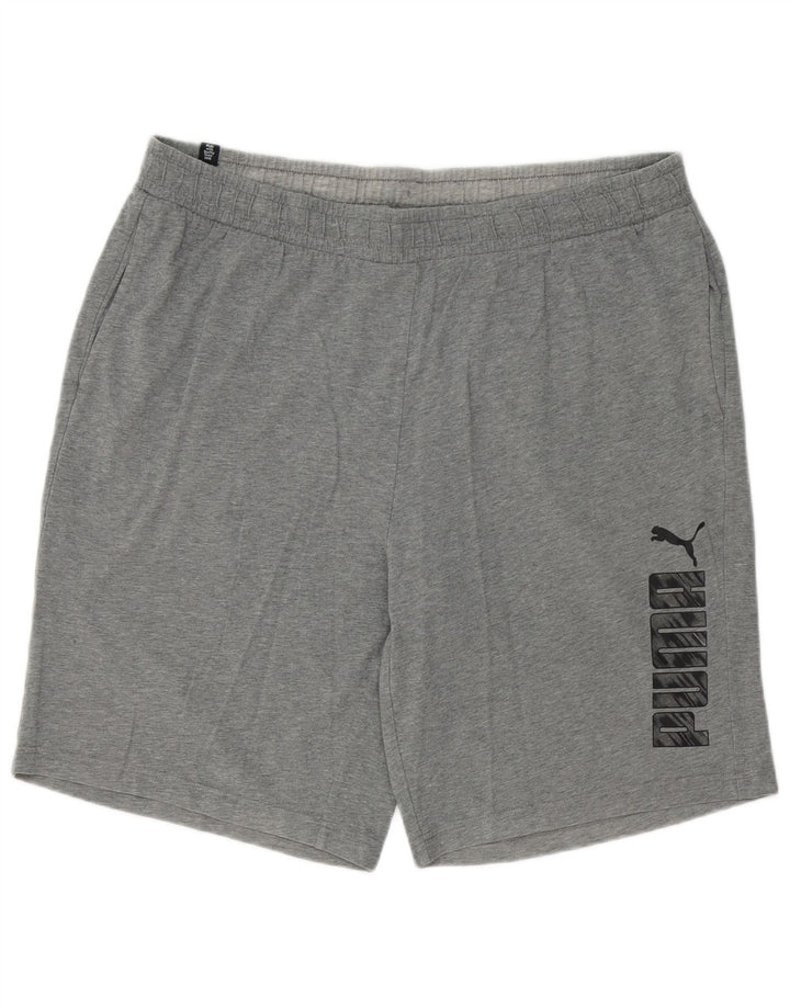 PUMA Mens Graphic Sport Shorts 2XL  Grey Cotton