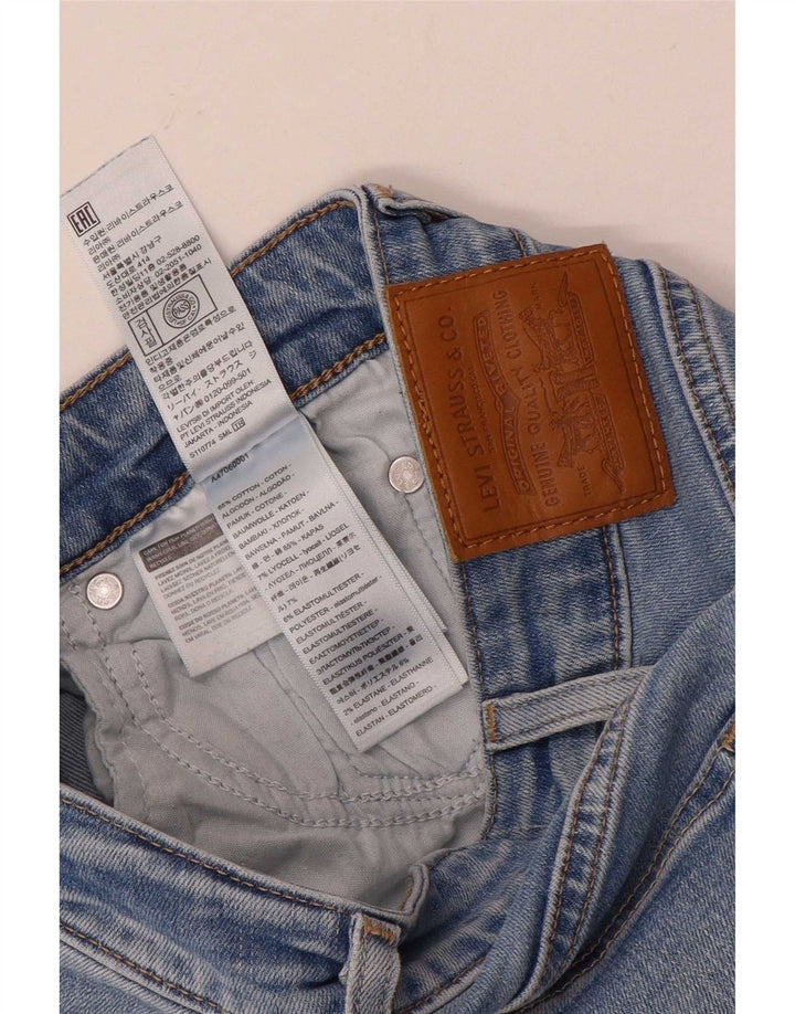 Levi's Womens 725 High Rise Bootcut Jeans W24 L28 Blue Cotton