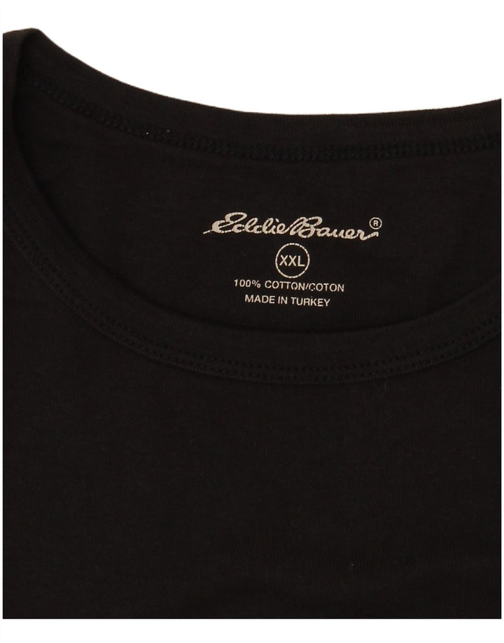 EDDIE BAUER Womens Vest Top UK 20 2XL Black Cotton