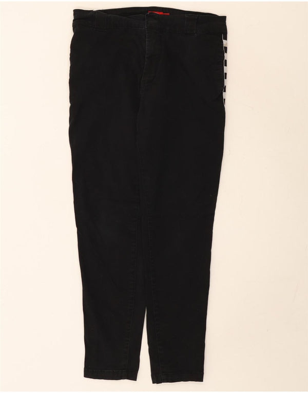 Dickies Womens Slim Chino Trousers US 9 Medium W29 L28 Black Geometric
