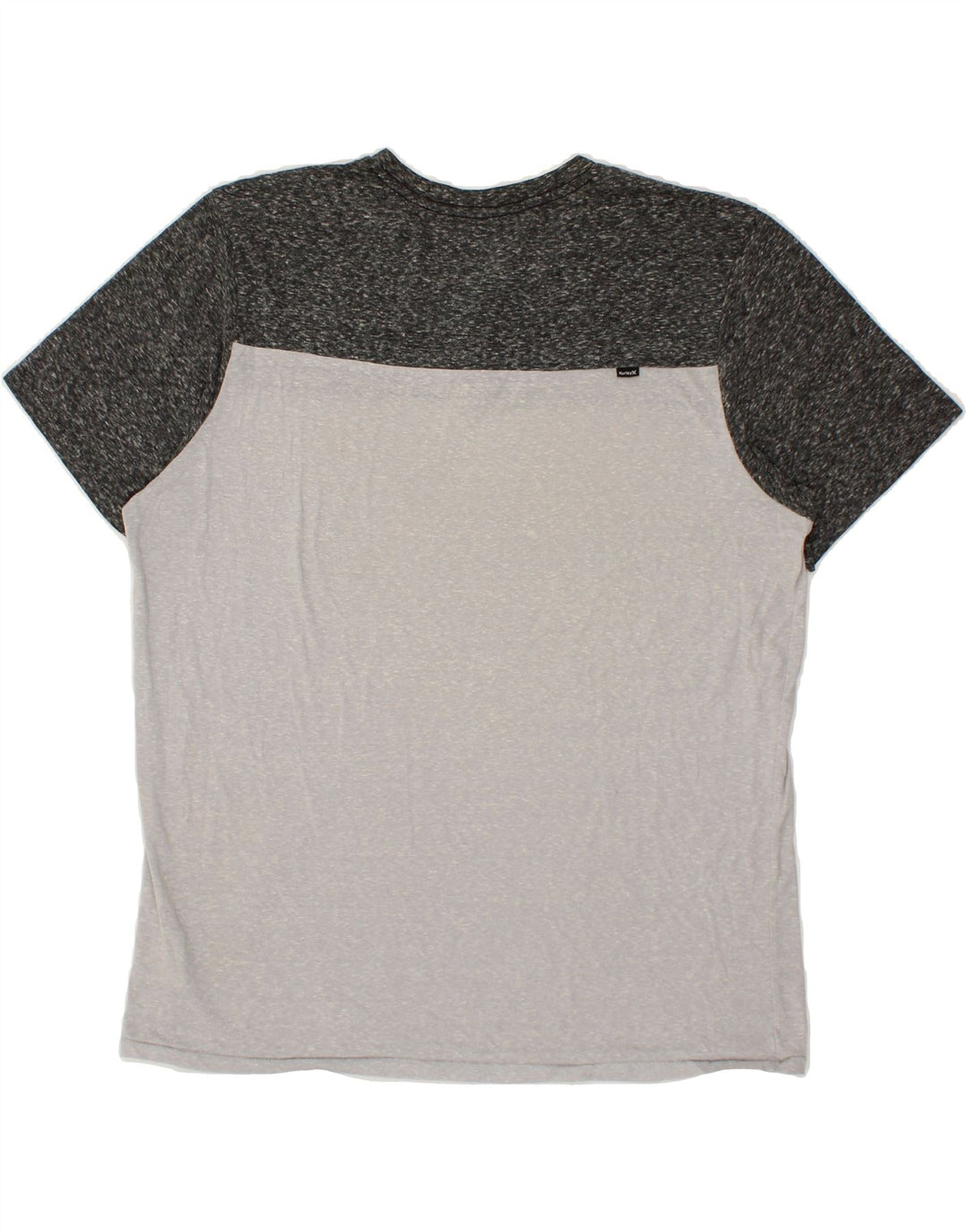 HURLEY Mens T-Shirt Top XL Grey Colourblock Polyester Vintage Hurley and Second-Hand Hurley from Messina Hembry 