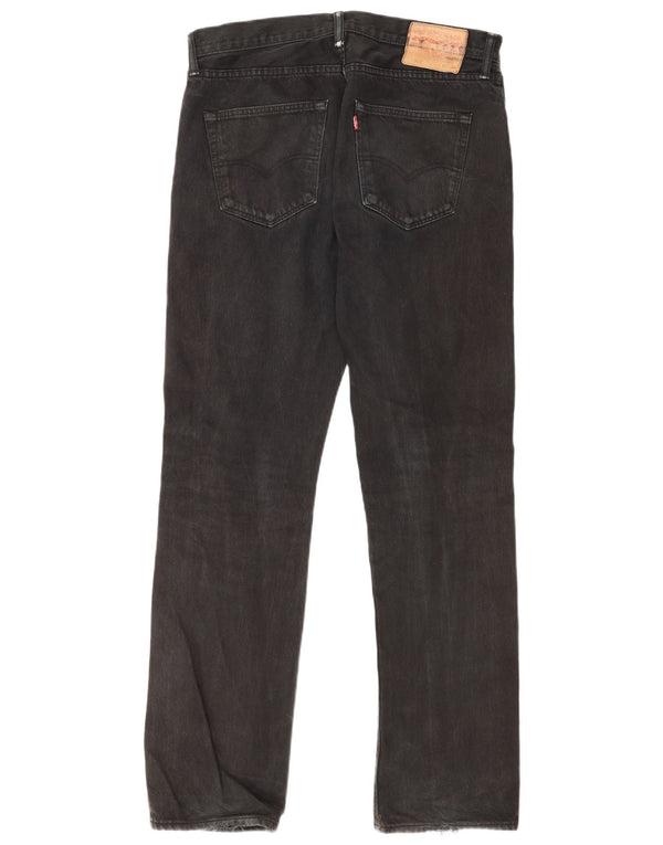 Levi's muške 501 ravne traperice W32 L34 crni pamuk