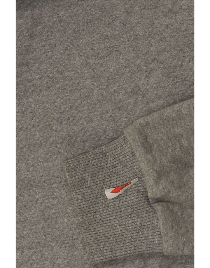 The North Face Mens Graphic Hoodie Jumper Medium Grey Cotton