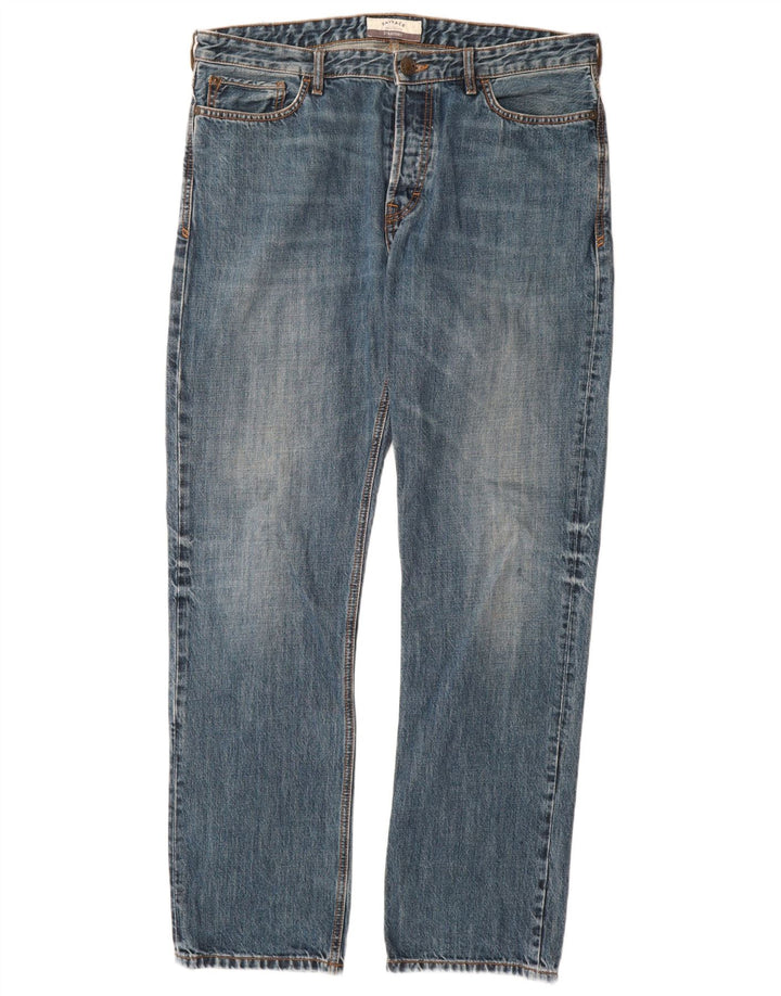 Fat Face Mens Straight Jeans W34 L33 Blue