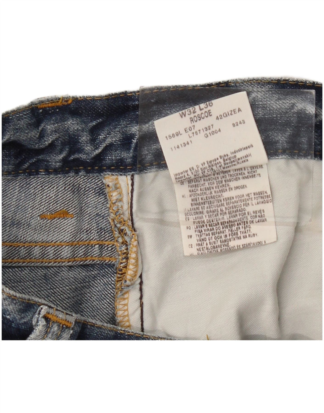 Lee Mens Roscoe Bootcut Jeans W32 L29 Blue Cotton