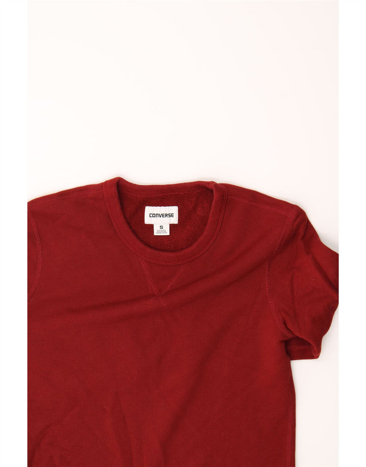 CONVERSE Womens Sweatshirt Jumper UK 10 Small Red Cotton Vintage Converse and Second-Hand Converse from Messina Hembry 
