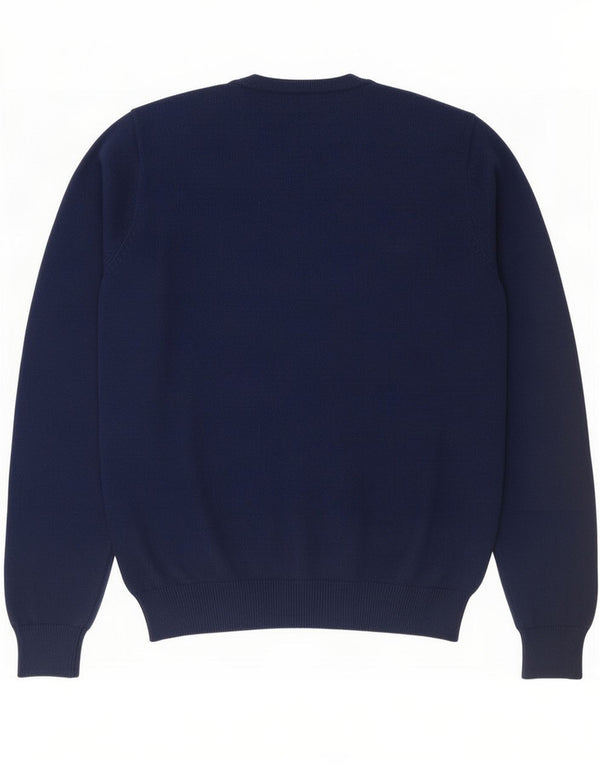 Marks & Spencer Mens Regular Fit V-Neck Jumper Sweater Medium Navy Blue