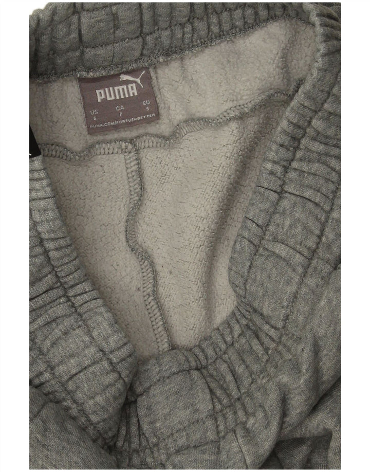 Puma Mens Tracksuit Trousers Joggers Small  Grey Flecked Cotton