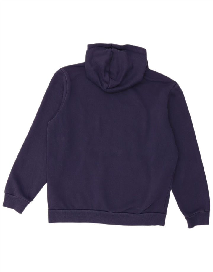 Puma Mens Graphic Hoodie Jumper Medium Navy Blue Cotton