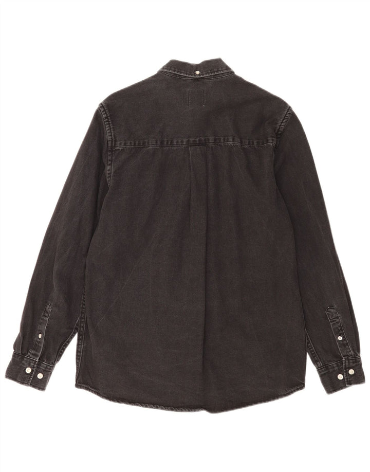 Zara Mens Denim Shirt Medium Black