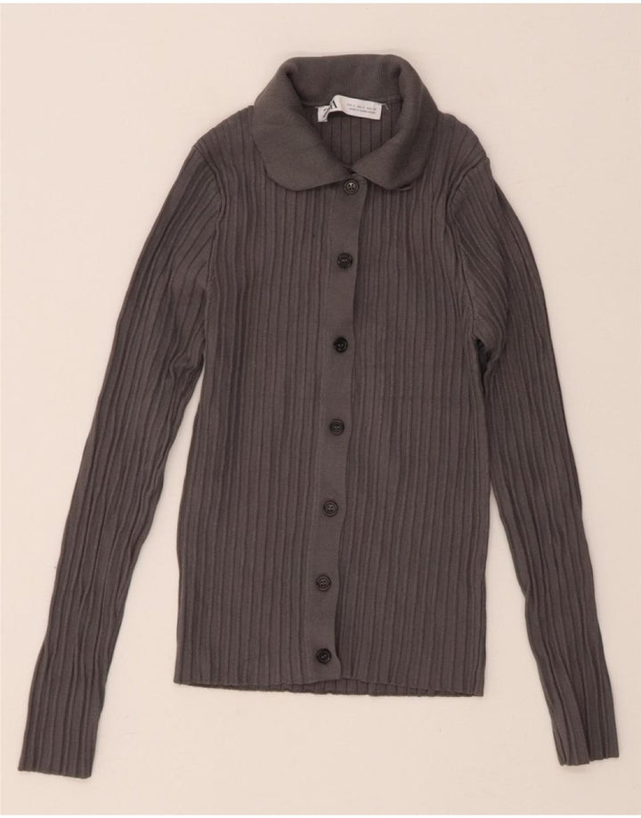 ZARA Womens Crop Cardigan Sweater UK 8 Small Grey Vintage Zara and Second-Hand Zara from Messina Hembry 