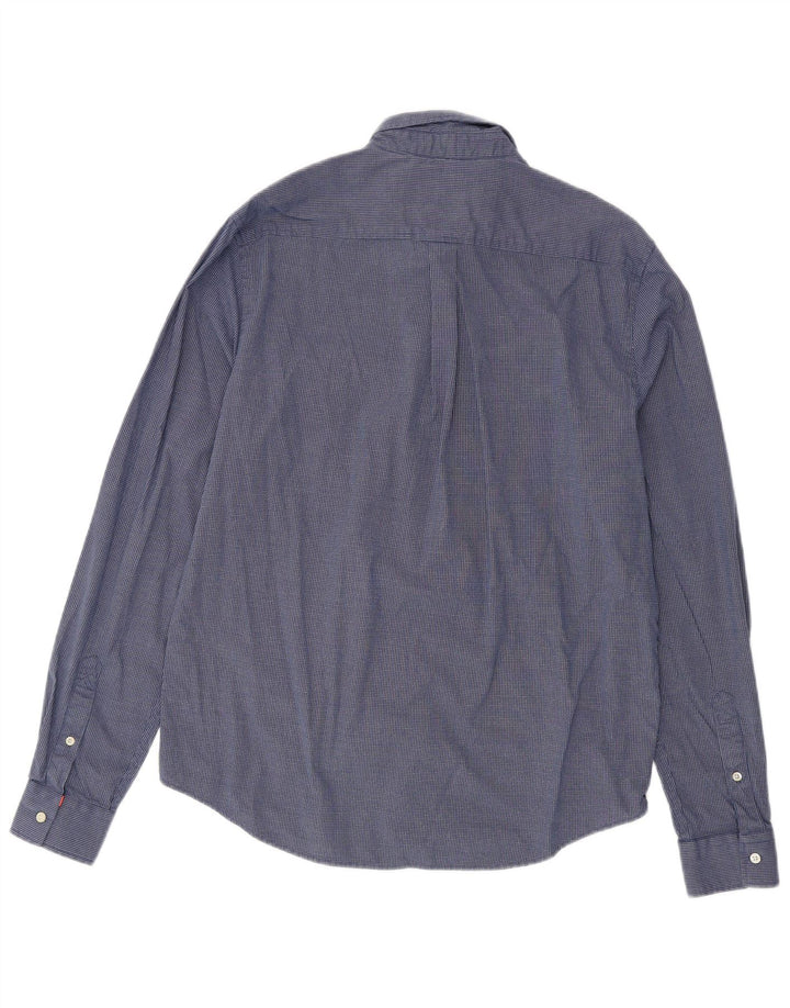 Superdry Mens Shirt Large Navy Blue Gingham